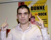 13 January 2005; Bernard Dunne at a press conference to announce his professional homecoming and that he will headline an international show at the National Stadium on February 19th. Also included on the bill are Irish boxers Francis Barrett, Jim Rock, Paul Hyland and Robert Murray. Burlington Hotel, Dublin. Picture credit; Brian Lawless / SPORTSFILE