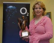 13 January 2005; Claire Coughlan, from Co. Cork, 'Lady Amateur of the Year' pictured at the O2 Golf Writers of Ireland awards dinner. Elm Park Golf Club, Dublin. Picture credit; Matt Browne / SPORTSFILE