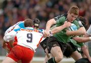 15 January 2005; Chris Keane, Connacht, in action against Antoine Nicoud, Grenoble. European Challenge Cup 2004-2005, Quarter-Final, Connacht v Grenoble, Sportsground, Galway. Picture credit; Pat Murphy / SPORTSFILE