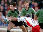 15 January 2005; James Downey, Connacht, in action against David Aucagne, Grenoble. European Challenge Cup 2004-2005, Quarter-Final, Connacht v Grenoble, Sportsground, Galway. Picture credit; Pat Murphy / SPORTSFILE
