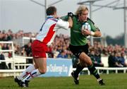 15 January 2005; Matt Lacey, Connacht, in action against Jean Victor Bertrand, Grenoble. European Challenge Cup 2004-2005, Quarter-Final, Connacht v Grenoble, Sportsground, Galway. Picture credit; Pat Murphy / SPORTSFILE