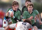 15 January 2005; James Downey, Connacht, in action against Gwendal Ollivier, Grenoble. European Challenge Cup 2004-2005, Quarter-Final, Connacht v Grenoble, Sportsground, Galway. Picture credit; Pat Murphy / SPORTSFILE