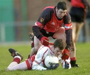 16 January 2005; Paul Bradley, Derry, in action against Shane Ward, Down. McKenna Cup, Down v Derry, Pairc an Iuir, Newry, Co. Down. Picture credit; David Maher / SPORTSFILE