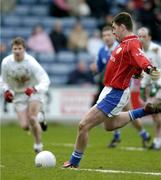 16 January 2005; Fergal Byron, Laois goalkeeper, scores a penalty against Kildare. O'Byrne Cup, Semi-Final, Laois v Kildare, O'Moore Park, Portlaoise, Co. Laois. Picture credit; Matt Browne / SPORTSFILE