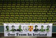 15 November 2013; General view a banner during the game. Three International Friendly, Republic of Ireland v Latvia, Aviva Stadium, Lansdowne Road, Dublin. Picture credit: David Maher / SPORTSFILE