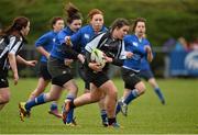 16 November 2013; Mairead Hopkins, Connacht, is tackled by Maedbh Smyth, Leinster. Girls U18 Interprovincial Blitz, Westmanstown RFC, Westmanstown, Co. Dublin. Picture credit: Barry Cregg / SPORTSFILE