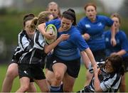 16 November 2013; Anna O'Neill, Leinster, is tackled by Niamh Treacy, left, and Niamh O'Grady, Connacht. Girls U18 Interprovincial Blitz, Westmanstown RFC, Westmanstown, Co. Dublin. Picture credit: Barry Cregg / SPORTSFILE