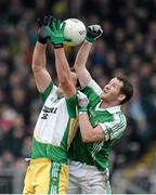 17 November 2013; Michael Murphy, Glenswilly, in action against Niall Cassidy, Roslea Shamrocks. AIB Ulster Senior Club Football Championship, Semi-Final, Glenswilly, Donegal v Roslea Shamrocks, Fermanagh. Healy Park, Omagh, Co. Tyrone. Picture credit: Oliver McVeigh / SPORTSFILE
