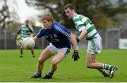 17 November 2013; Podge Collins, Cratloe, in action against David Collins, Ballinacourty. AIB Munster Senior Club Football Championship, Semi-Final, Cratloe, Clare v Ballinacourty, Waterford. Cusack Park, Ennis, Co. Clare. Picture credit: Diarmuid Greene / SPORTSFILE