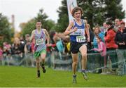 17 November 2013; Aaron McGlynn, Ulster, competing in the Boys U14's race at the 2013 Woodie’s DIY Inter County & Juvenile Even Age Cross Country Championships of Ireland. Santry Demesne, Santry, Co. Dublin. Picture credit: Ramsey Cardy / SPORTSFILE