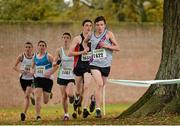 17 November 2013; Christian McKenna, D.S.D, Co. Dublin, competing in the Boys U16's race at the 2013 Woodie’s DIY Inter County & Juvenile Even Age Cross Country Championships of Ireland. Santry Demesne, Santry, Co. Dublin. Picture credit: Ramsey Cardy / SPORTSFILE