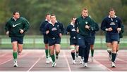 2 November 1998; Ireland players, from left, Reggie Corrigan, Rob Henderson, Jeremy Davidson and Paddy Johns in action during squad training. Ireland Rugby Squad Training, Mardyke Sportsgrounds, Co. Cork. Picture credit: Matt Browne / SPORTSFILE
