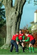 25 November 1998; Ireland players Jonathan Bell, left, Conor O'Shea, centre, and Kevin Maggs in action during squad training. Ireland Rugby Squad Training, Kings Hospital, Dublin. Picture credit: David Maher / SPORTSFILE