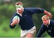 27 October 1998: Ireland's Jeremy Davidson in action during squad training. Ireland Rugby Squad Training, King's Hospital Rugby Ground, Dublin. Picture credit: Matt Browne / SPORTSFILE
