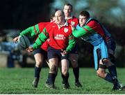 25 November 1998; Ireland's Keith Wood is tackled by team-mate Reggie Corrigan, right, during squad training. Ireland Rugby Squad Training, Kings Hospital, Dublin. Picture credit: David Maher / SPORTSFILE