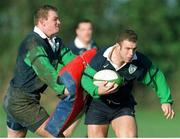 24 November 1998; Ireland's Kevin Maggs is tackled by team-mate David Corkery, left, during squad training. Ireland Rugby Squad Training, Garda R.F.C., Westmanstown, Lucan, Dublin. Picture credit: Matt Browne / SPORTSFILE