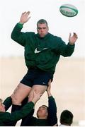 13 November 1998; Ireland's Victor Costello in action during squad training. Ireland Rugby Squad Training, Lansdowne Road, Dublin. Picture credit: Aoife Rice / SPORTSFILE