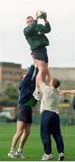 6 February 1998; Ireland's David Corkery in action alongside team-mates Eric Miller, left, and Paul Wallace, right. Ireland Rugby Squad Training, Lansdowne Road, Dublin. Picture credit: Matt Browne / SPORTSFILE