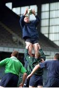 6 February 1998; Ireland's Eric Miller in action during squad training. Ireland Rugby Squad Training, Lansdowne Road, Dublin. Picture credit: Matt Browne / SPORTSFILE