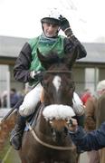 20 January 2005; Niall Madden, on Numbersixvalverde, pictured after winning the Goulding Thyestes Handicap Steeplechase. Gowran Park, Co. Kilkenny. Picture credit; Matt Browne / SPORTSFILE