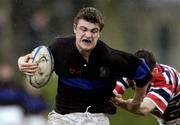 21 January 2005; Stephen Boyle, Mount Temple, in action against Wesley College. Leinster Schools, Vinnie Murray Senior Cup Quarter-Final, Wesley College v Mount Temple, Williamstown, Dublin. Picture credit; Damien Eagers / SPORTSFILE