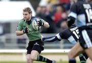 22 January 2005; Conor McPhillips, Connacht, in action against Craig Morgan, Cardiff Blues. Celtic League 2004-2005, Pool 1, Connacht v Cardiff Blues, Sportsground, Galway. Picture credit; Matt Browne / SPORTSFILE