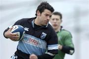 22 January 2005; Jonny Vaughton, Cardiff Blues, goes over for a try against Connacht. Celtic League 2004-2005, Pool 1, Connacht v Cardiff Blues, Sportsground, Galway. Picture credit; Matt Browne / SPORTSFILE