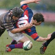 22 January 2005; Dave Hewitt, Clontarf, in action against David Dillon, Blackrock College. AIB All Ireland League 2004-2005, Division 1, Clontarf v Blackrock College, Castle Avenue, Dublin. Picture credit; Pat Murphy / SPORTSFILE