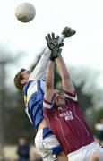 23 January 2005; Noel Garvan, Laois, in action against Rory O'Connell, Westmeath. O'Byrne Cup Final, Westmeath v Laois, Cusack Park, Mullingar, Co. Westmeath. Picture credit; David Maher / SPORTSFILE