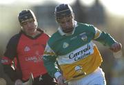 23 January 2005; Stephen Brown, Offaly, in action against Stephen Murray, Down. Walsh Cup, Offaly v Down, Carrig and Riverstown GAA Club, Carrig, Co. Tipperary. Picture credit; Damien Eagers / SPORTSFILE