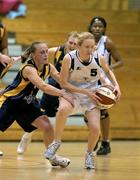 28 January 2005; Nollaig Cleary, Vienna Woods Glanmire, in action against Michelle Aspell, UL Aughinish. National Cup, Senior Women's Semi-Final, UL Aughinish, Limerick v Vienna Woods Glanmire, Cork, ESB Arena, Tallaght, Dublin. Picture credit; Brendan Moran / SPORTSFILE