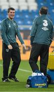 18 November 2013; Republic of Ireland assistant manager Roy Keane, left, and manager Martin O'Neill during squad training ahead of their international friendly against Poland on Tuesday. Republic of Ireland Squad Training, Municipal Stadium, Poznan, Poland. Picture credit: David Maher / SPORTSFILE