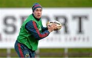 19 November 2013; Munster's JJ Hanrahan during squad training ahead of their Celtic League 2013/14, Round 8, game against Cardiff Blues on Saturday. Munster Rugby Squad Training and Press Briefing, University of Limerick, Limerick. Picture credit: Diarmuid Greene / SPORTSFILE