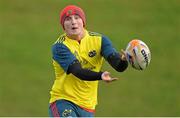 19 November 2013; Munster's Cian Bohane during squad training ahead of their Celtic League 2013/14, Round 8, game against Cardiff Blues on Saturday. Munster Rugby Squad Training and Press Briefing, University of Limerick, Limerick. Picture credit: Diarmuid Greene / SPORTSFILE
