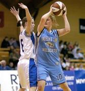 29 January 2005; Natasha Ryan, Bausch and Lomb Wildcats, in action against Anna Conlon, Sligo Allstars. National Cup, Junior Women's Final, Sligo Allstars v Bausch and Lomb Wildcats, Waterford, ESB Arena, Tallaght, Dublin. Picture credit; Brendan Moran / SPORTSFILE