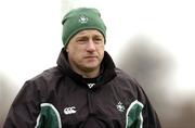 2 February 2005; Ireland coach Eddie O'Sullivan pictured during squad training. Ireland Rugby squad training, Terenure Rugby Club, Dublin. Picture credit; Matt Browne / SPORTSFILE