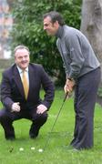 2 February 2005; Golfer Paul McGinley with Brendan Murphy, left, Chief Executive, Allianz Ireland, at the announcement that Allianz Ireland is to continue it's sponsorship support of Paul, for a further three years. Allianz Ireland, Burlington House, Burlington Road, Dublin. Picture credit; David Maher / SPORTSFILE