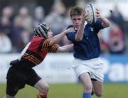 2 February 2005; Neil Cowhey, St Marys College, in action against Ciaran Jones, CBC, Monkstown. Leinster Schools Senior Cup, St. Marys College v CBC, Monkstown, Donnybrook, Dublin. Picture credit; Damien Eagers / SPORTSFILE