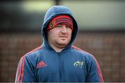 19 November 2013; Munster's Dave Kilcoyne sits out squad training ahead of their Celtic League 2013/14, Round 8, game against Cardiff Blues on Saturday. Munster Rugby Squad Training and Press Briefing, University of Limerick, Limerick. Picture credit: Diarmuid Greene / SPORTSFILE