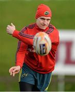 19 November 2013; Munster's Rory Scannell during squad training ahead of their Celtic League 2013/14, Round 8, game against Cardiff Blues on Saturday. Munster Rugby Squad Training and Press Briefing, University of Limerick, Limerick. Picture credit: Diarmuid Greene / SPORTSFILE