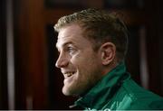 20 November 2013; Ireland's Jamie Heaslip after a press conference ahead of their Guinness Series International match against New Zealand on Sunday. Ireland Rugby Press Conference, Carton House, Maynooth, Co. Kildare. Picture credit: Matt Browne / SPORTSFILE