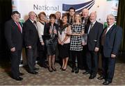 20 November 2013; Members of Leevale A.C., who received the Club of the Year award, from left, Brendan Bradley, Donal Walsh, Ina Kileen, Angela O Lionaird, Donal Murnane, Caroline Philpot, Luke Hickey, Lizzie Lee, Tony Shine, John Sheehan and John Callinan  at the 2013 National Athletics Awards in Association with Woodie’s DIY and Tipperary Crystal. Crowne Plaza Hotel, Santry, Co. Dublin. Picture credit: Stephen McCarthy / SPORTSFILE