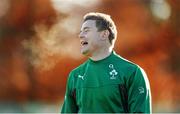 22 November 2013; Ireland's Brian O'Driscoll in jovial mood during squad training ahead of their Guinness Series International match against New Zealand on Sunday. Ireland Rugby Squad Training, Carton House, Maynooth, Co. Kildare.  Picture credit: Stephen McCarthy / SPORTSFILE