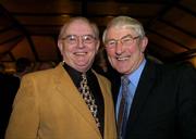 4 February 2005; Jimmy Magee with Larry Cunningham at his 70th birthday. Shannon Oaks Hotel, Portumna, Co. Galway. Picture credit; Ray McManus / SPORTSFILE