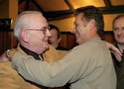 4 February 2005; Jimmy Magee with Eamonn Coghlan at his 70th birthday. Shannon Oaks Hotel, Portumna, Co. Galway. Picture credit; Ray McManus / SPORTSFILE
