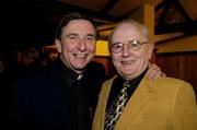 4 February 2005; Jimmy Magee with Fr. Brian Darcy at his 70th birthday. Shannon Oaks Hotel, Portumna, Co. Galway. Picture credit; Ray McManus / SPORTSFILE