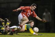 4 February 2005; Martin Cronin, Cork, in action against Seamus Moynihan and Noel Kennelly, Kerry. Allianz National Football League, Division 1A, Cork v Kerry, Pairc Ui Rinn, Cork. Picture credit; Matt Browne / SPORTSFILE
