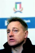 5 February 2005; Coach Eddie O'Sullivan speaking at an Ireland Rugby press conference prior to their opening RBS Six Nations game against Italy. Stadio Flamino, Rome, Italy. Picture credit; Brendan Moran / SPORTSFILE