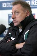 5 February 2005; Coach Eddie O'Sullivan speaking at an Ireland Rugby press conference prior to their opening RBS Six Nations game against Italy. Stadio Flamino, Rome, Italy. Picture credit; Brendan Moran / SPORTSFILE