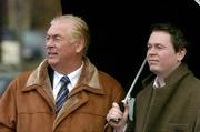 6 February 2005; Former Ryder Cup player Christy O'Connor Jnr. and his son Nigel at the races.  Hennessy Cognac Gold Cup. Leopardstown Racecourse, Dublin. Picture credit; Ray McManus / SPORTSFILE
